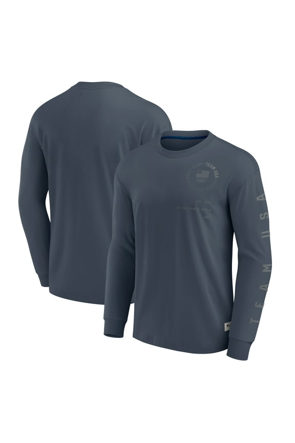 Men's-Fanatics Navy Team USA Elements Long Sleeve T-Shirt