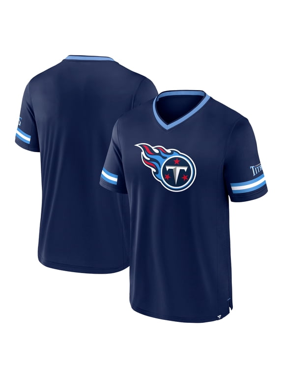 Men's Fanatics Navy Tennessee Titans Stripe Stacking T-Shirt