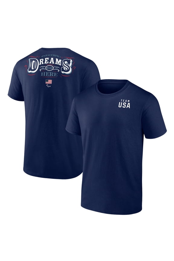 Men's Fanatics Navy U.S. Paralympics Dreams Are Made Here T-Shirt