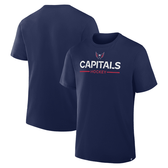 Men's Fanatics Navy Washington Capitals Authentic Pro Primary T-Shirt