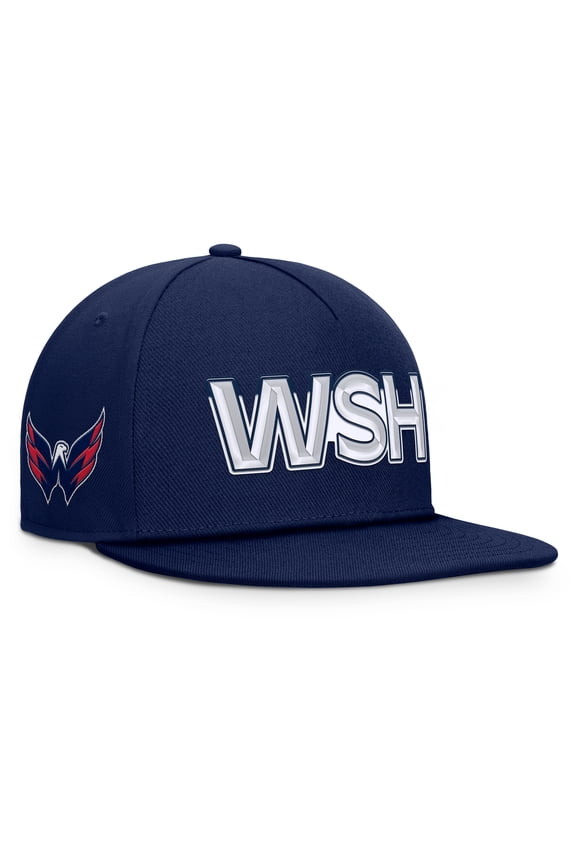 Men's Fanatics Navy Washington Capitals Authentic Pro Rink Team Code Snapback Hat