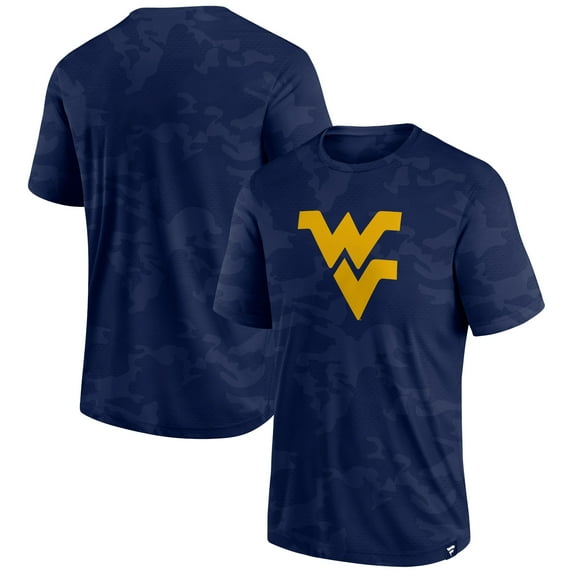 Men's Fanatics Navy West Virginia Mountaineers Camo Logo T-Shirt