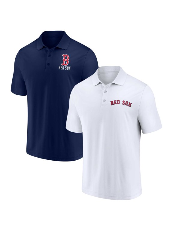 Men's Fanatics Navy/White Boston Red Sox Two-Pack Logo Lockup Polo Set