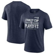 Men's Fanatics  Navy Winnipeg Jets 2024 Stanley Cup Playoffs Crossbar Tri-Blend T-Shirt