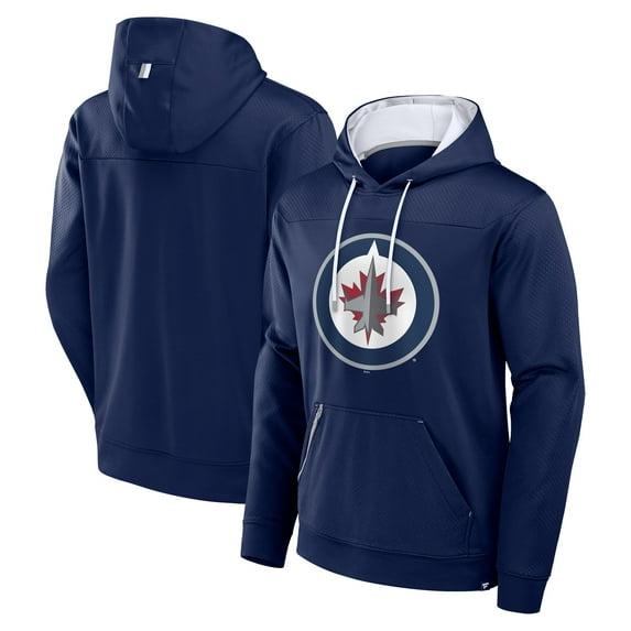 Men's Fanatics Navy Winnipeg Jets Defender Pullover Hoodie