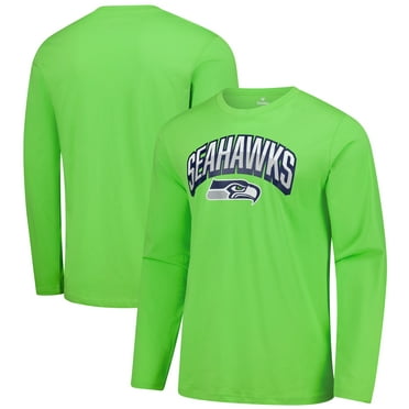 Men's-Fanatics  Neon Green Seattle Seahawks Long Sleeve T-Shirt
