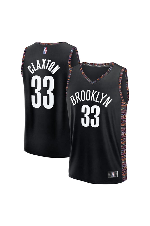 Men's Fanatics Nic Claxton Black Brooklyn Nets 2025/26 City Edition Fast Break Jersey