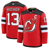 Men's Fanatics Nico Hischier Red New Jersey Devils Home Premium Jersey