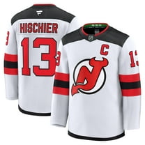 Men's Fanatics Nico Hischier White New Jersey Devils Away Premium Jersey