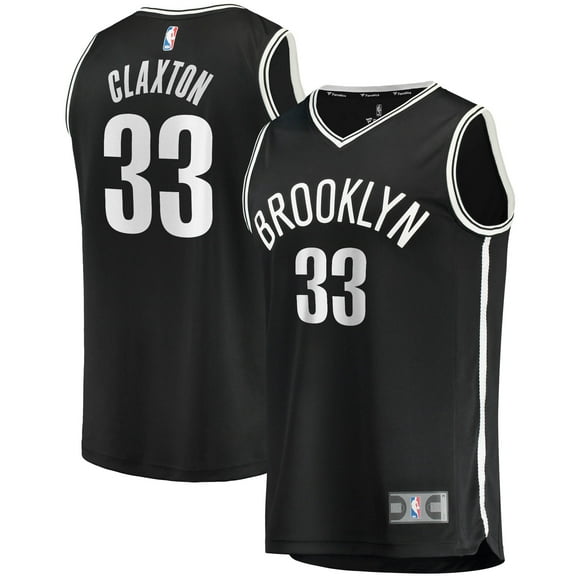 Men's Fanatics Nicolas Claxton Black Brooklyn Nets Fast Break Replica Jersey - Icon Edition