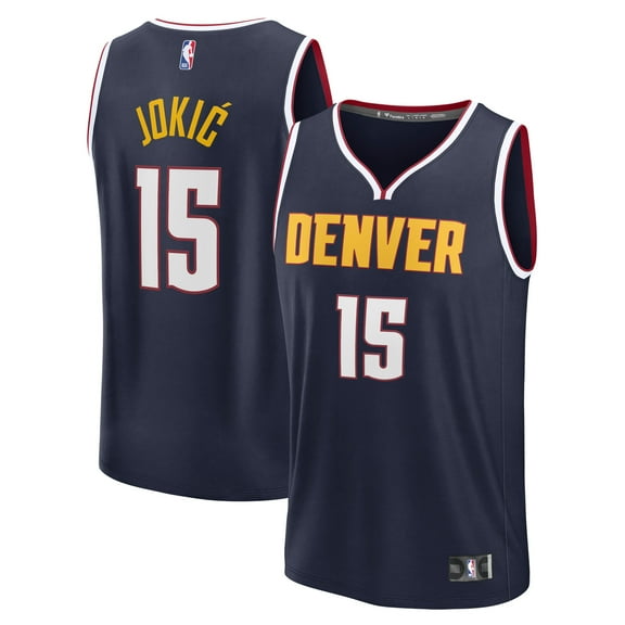 Men's Fanatics Nikola Jokic Navy Denver Nuggets Fast Break Replica Player Jersey - Icon Edition