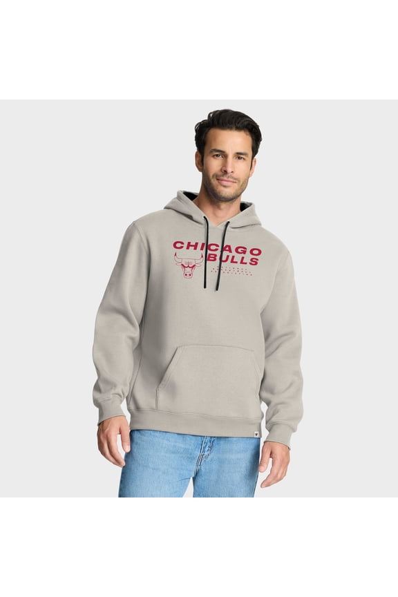 Men's Fanatics Off White Chicago Bulls Crossover Collection Blocked Shot Premium Pullover Hoodie