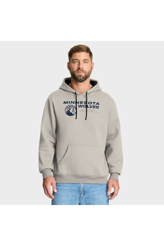 Men's Fanatics Off White Minnesota Timberwolves Crossover Collection Blocked Shot Premium Pullover Hoodie