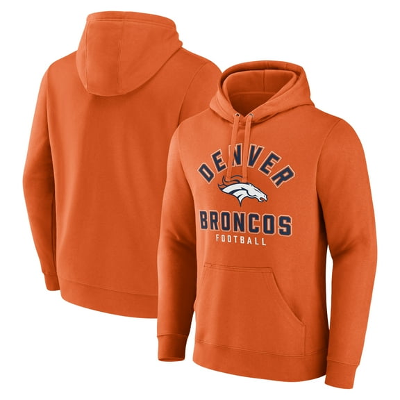 Men's Fanatics  Orange Denver Broncos Between the Pylons Pullover Hoodie