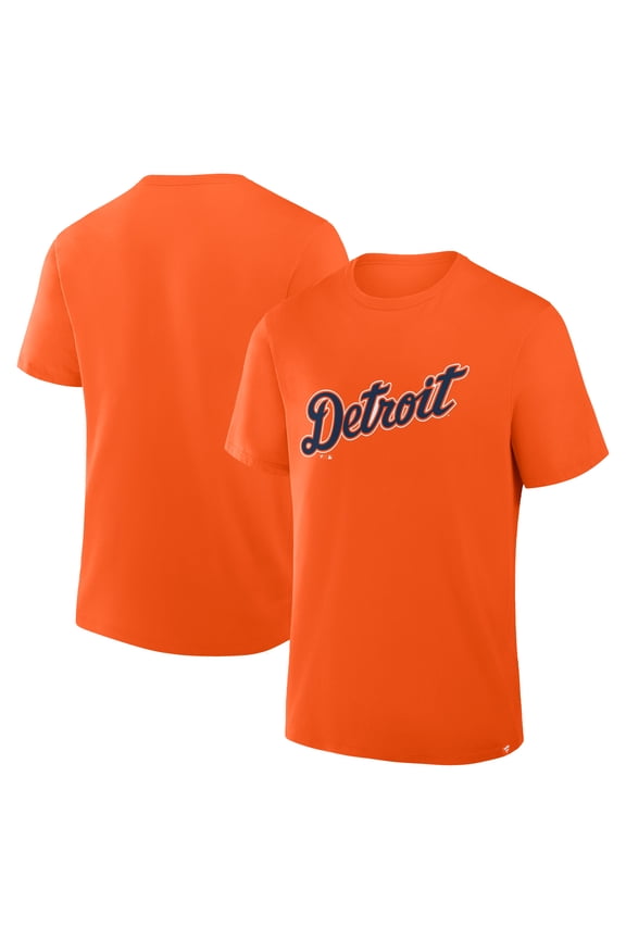 Men's Fanatics Orange Detroit Tigers Wordmark Legacy T-Shirt