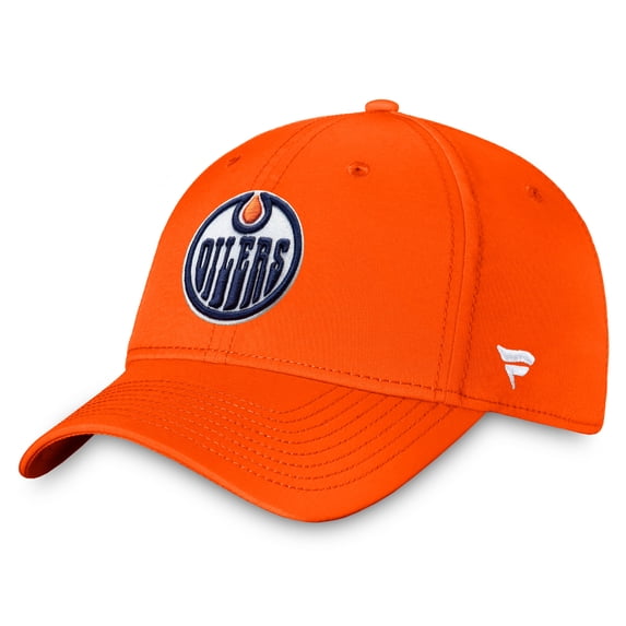 Men's Fanatics Orange Edmonton Oilers Core Primary Logo Flex Hat