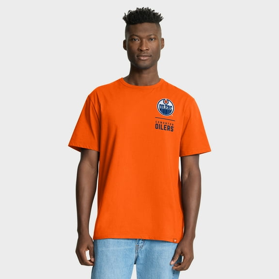 Men's Fanatics Orange Edmonton Oilers Crash The Net Legacy T-Shirt
