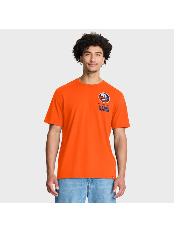 Men's Fanatics Orange New York Islanders Crash The Net Legacy T-Shirt