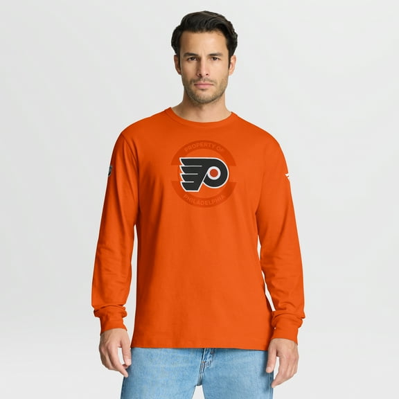Men's Fanatics Orange Philadelphia Flyers Authentic Pro Property Of Practice Long Sleeve T-Shirt