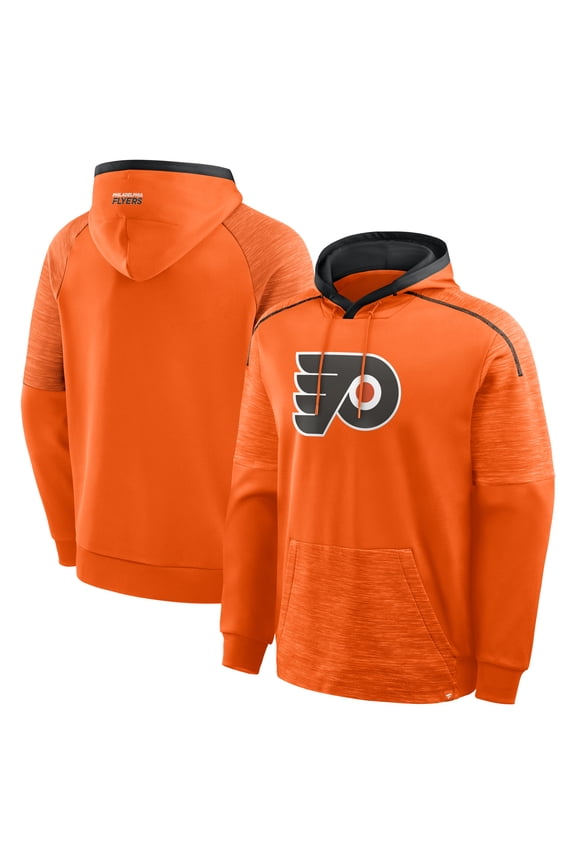 Men's Fanatics Orange Philadelphia Flyers Goaltender Defender Raglan-Pullover Hoodie