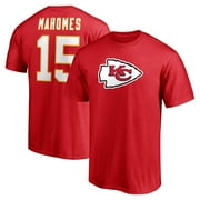 Men's Fanatics Patrick Mahomes Red Kansas City Chiefs Icon Player Name & Number T-Shirt