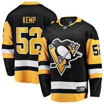 Men's Fanatics Philip Kemp Black Pittsburgh Penguins Home Breakaway Jersey