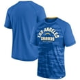 thumbnail image 1 of Men's Fanatics Powder Blue Los Angeles Chargers Hail Mary Raglan T-Shirt, 1 of 3