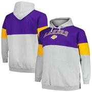 Mens Fanatics Purple/Gold Los Angeles Lakers Big & Tall Pullover Hoodie