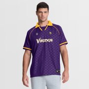 Mens Fanatics Purple/Gold Minnesota Vikings Homerun Raglan V-Neck Polo