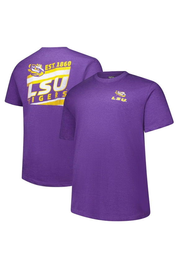 Men's Fanatics Purple LSU Tigers Big & Tall Ideal Faded T-Shirt