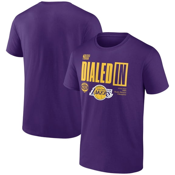 Men's Fanatics  Purple Los Angeles Lakers 2025 Pacific Division Champions Locker Room T-Shirt