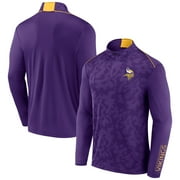 Men's Fanatics Purple Minnesota Vikings Jacquard Quarter-Zip Pullover Top