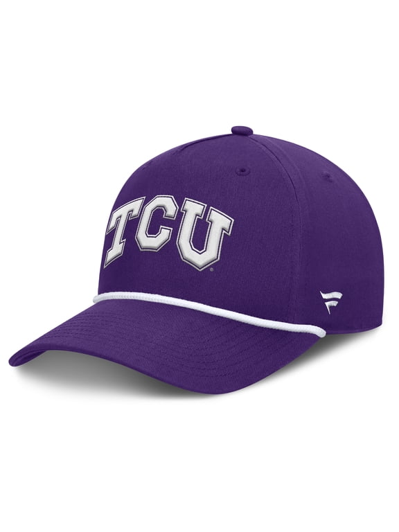 Men's Fanatics Purple TCU Horned Frogs Foul Ball Rope Adjustable Hat
