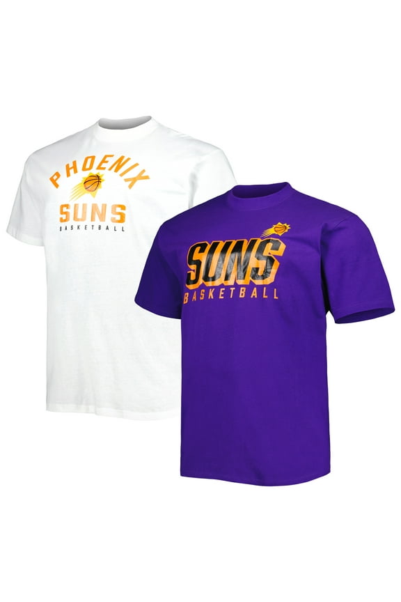Men's Fanatics Purple/White Phoenix Suns Big & Tall Two-Pack T-Shirt Set