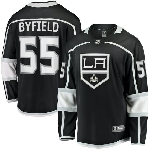 Men's Fanatics Quinton Byfield Black Los Angeles Kings Home Team Breakaway Player Jersey