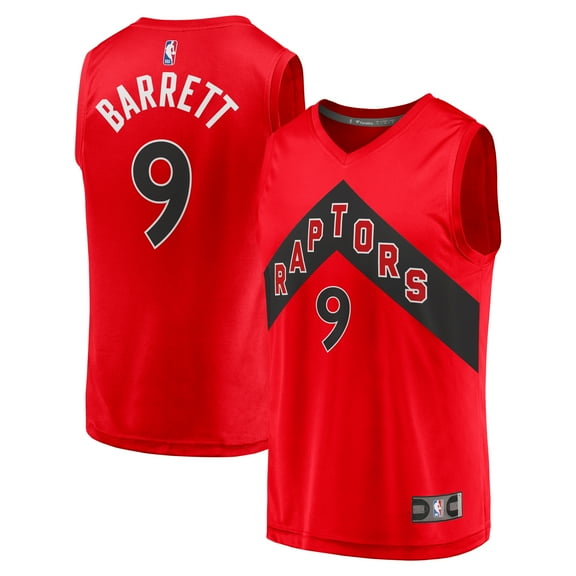 Men's Fanatics RJ Barrett Red Toronto Raptors Fast Break Player Jersey - Icon Edition