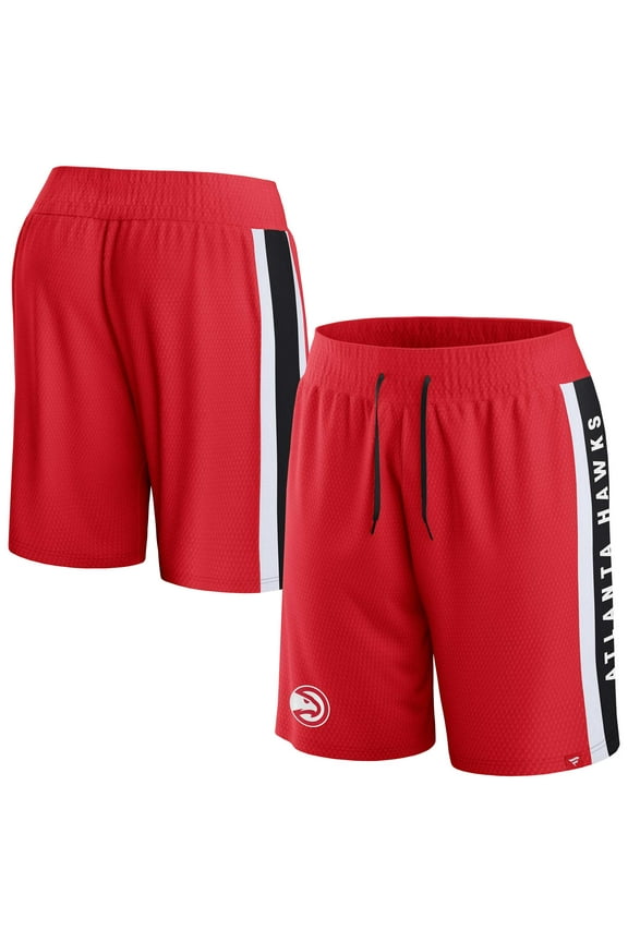 Men's Fanatics Red Atlanta Hawks Referee Iconic Mesh Shorts
