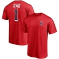 thumbnail image 1 of Men's Fanatics Red Boston Red Sox Number One Dad Team T-Shirt, 1 of 3