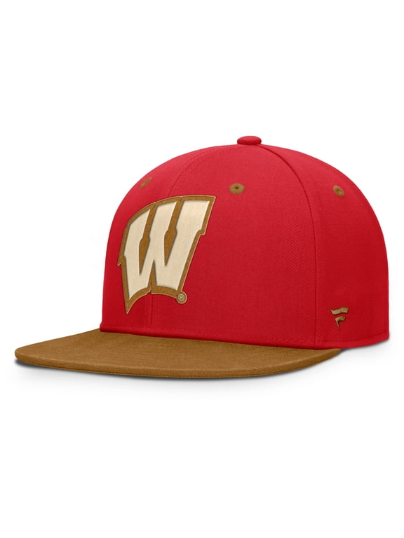 Men's Fanatics Red/Brown Wisconsin Badgers NoBo Fitted Hat