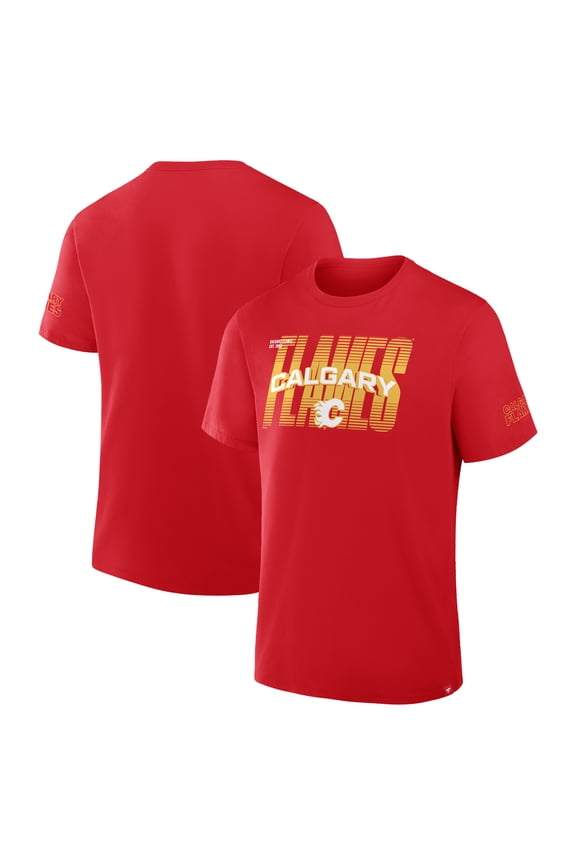 Men's Fanatics Red Calgary Flames Team Vision Legacy T-Shirt
