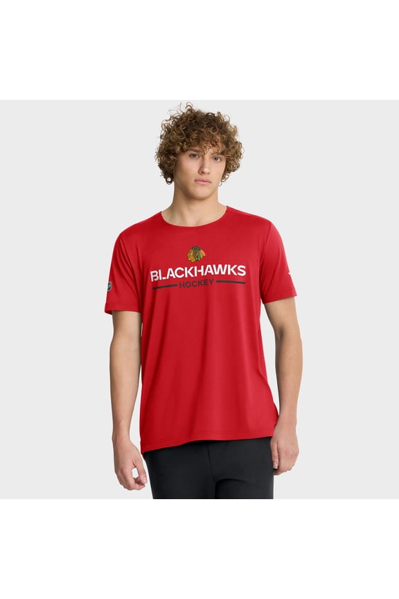 Men's Fanatics Red Chicago Blackhawks Authentic Pro Rink Tech T-Shirt