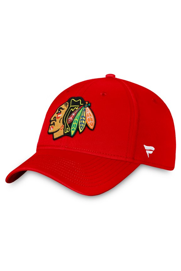 Men's Fanatics Red Chicago Blackhawks Core Primary Logo Flex Hat