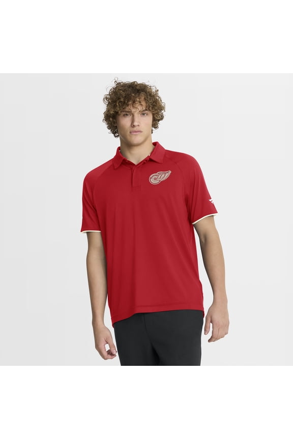 Men's Fanatics Red Detroit Red Wings Authentic Pro Centennial Rink Raglan-Polo