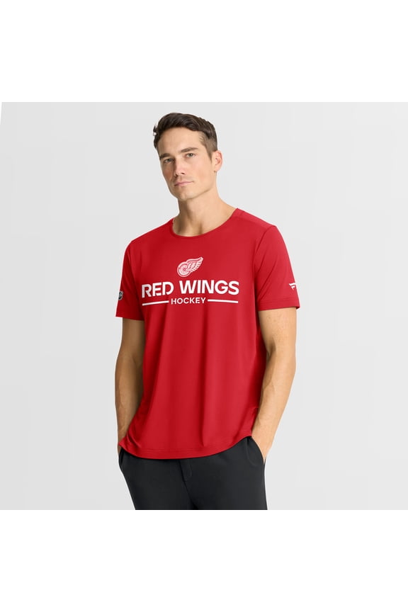 Men's Fanatics Red Detroit Red Wings Authentic Pro Centennial Rink Tech T-Shirt