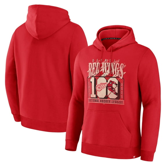 Men's Fanatics Red Detroit Red Wings Centennial Legacy Fleece Hoodie