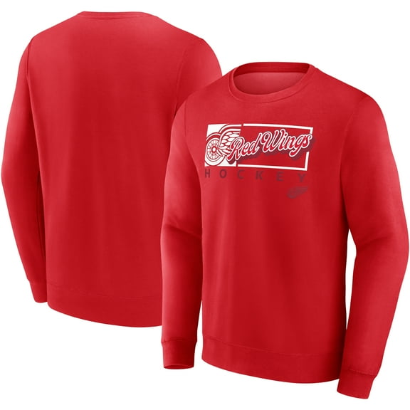 Men's Fanatics Red Detroit Red Wings Focus Fleece Pullover Sweatshirt