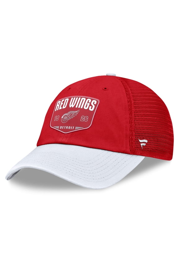 Men's Fanatics Red Detroit Red Wings Fundamental One-Time Trucker Adjustable Hat