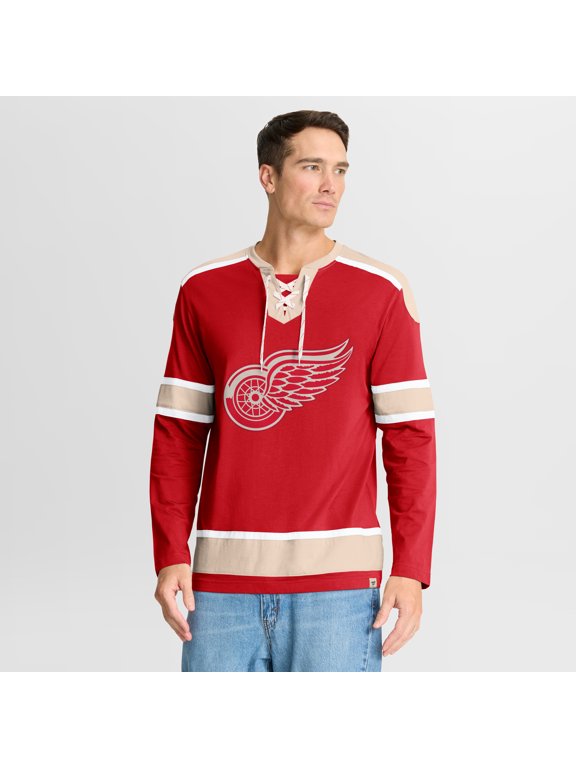 Men's Fanatics Red Detroit Red Wings Vintage Top Shelf Long Sleeve Shirt
