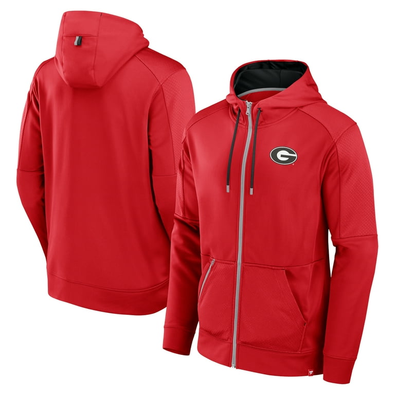 Men s Fanatics Red Georgia Bulldogs Defender Full Zip Hoodie Walmart