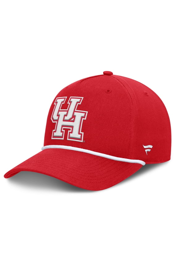 Men's Fanatics Red Houston Cougars Foul Ball Rope Adjustable Hat